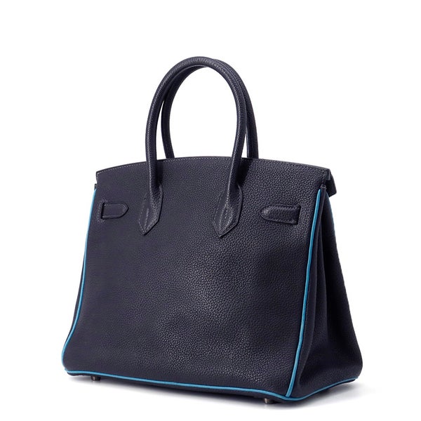 エルメス バーキン30 ヴェルソ ブルーインディゴ/ブルージーン/ルテニウム金具 トゴ □I刻印 HERMES Birkin ハンドバッグ