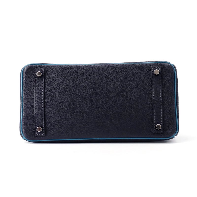 エルメス バーキン30 ヴェルソ ブルーインディゴ/ブルージーン/ルテニウム金具 トゴ □I刻印 HERMES Birkin ハンドバッグ