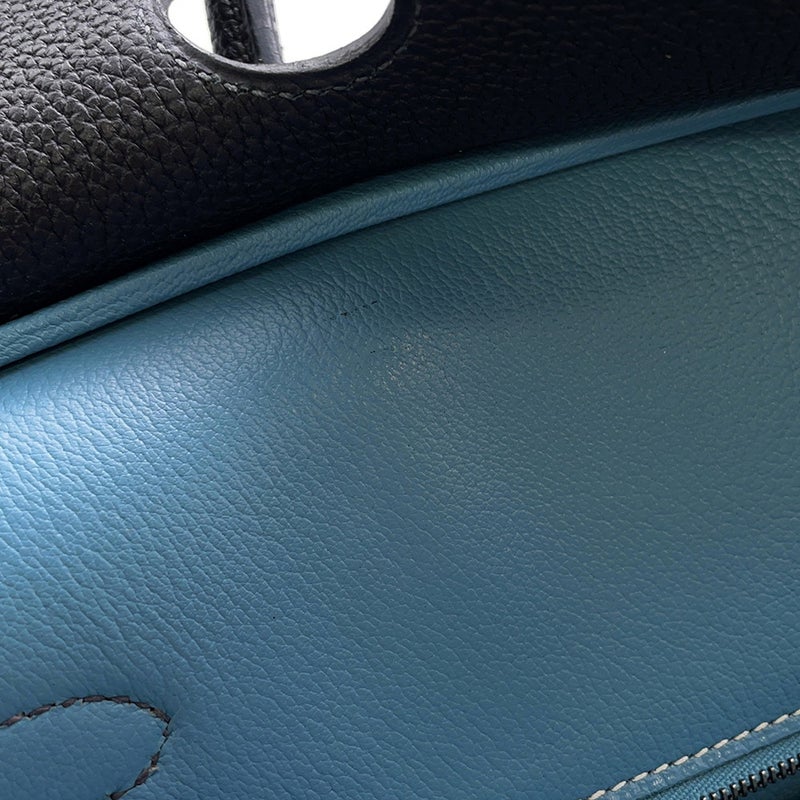 エルメス バーキン30 ヴェルソ ブルーインディゴ/ブルージーン/ルテニウム金具 トゴ □I刻印 HERMES Birkin ハンドバッグ