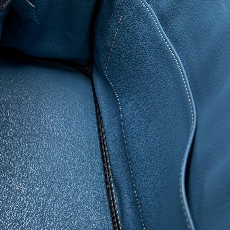 エルメス バーキン30 ヴェルソ ブルーインディゴ/ブルージーン/ルテニウム金具 トゴ □I刻印 HERMES Birkin ハンドバッグ