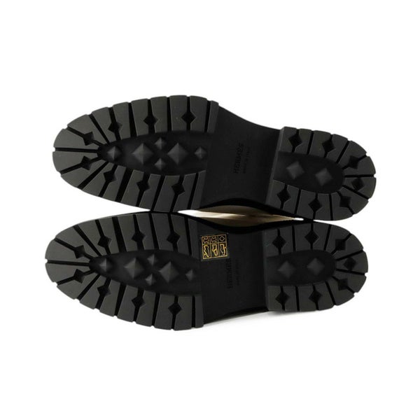 エルメス ブーツ フジ エクスリブス レザー レディースサイズ36 1/2 HERMES 靴 白 黒