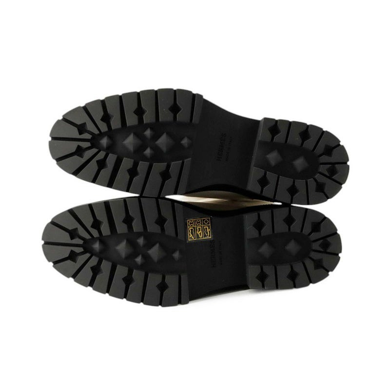 エルメス ブーツ フジ エクスリブス レザー レディースサイズ36 1/2 HERMES 靴 白 黒