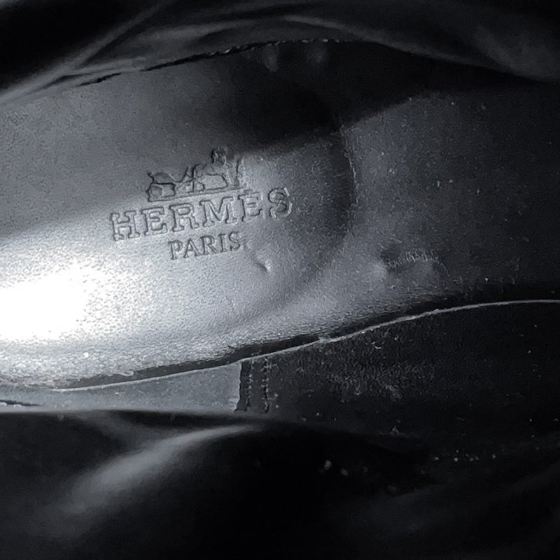 エルメス ブーツ フジ エクスリブス レザー レディースサイズ36 1/2 HERMES 靴 白 黒