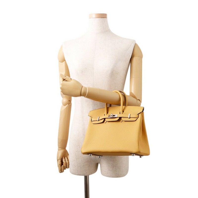 エルメス バーキン25 パイユ/シルバー金具 トゴ G刻印 HERMES Birkin ハンドバッグ