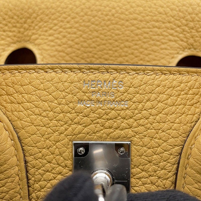 エルメス バーキン25 パイユ/シルバー金具 トゴ G刻印 HERMES Birkin ハンドバッグ