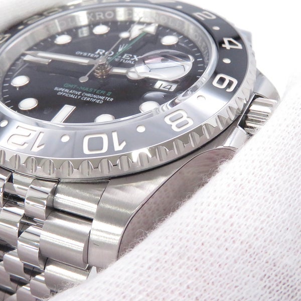 ロレックス GMTマスター2 ランダムシリアル ルーレット 126710GRNR ROLEX 腕時計 黒文字盤