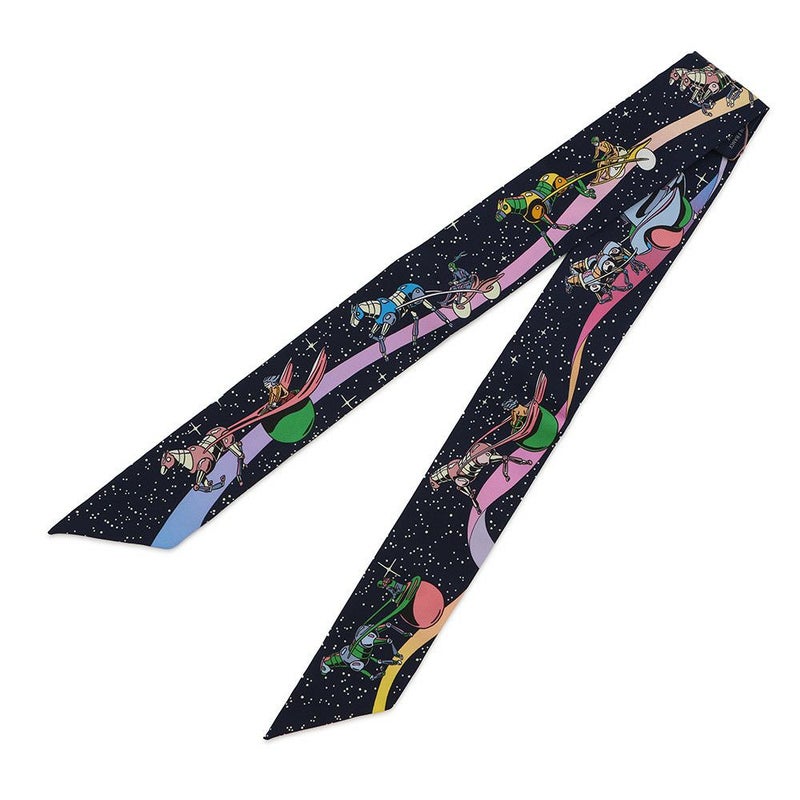 エルメス スカーフ ツイリー スペースダービー Space Derby HERMES シルクツイル 2022年秋冬