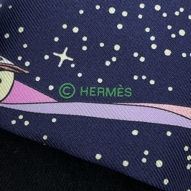 エルメス スカーフ ツイリー スペースダービー Space Derby HERMES シルクツイル 2022年秋冬