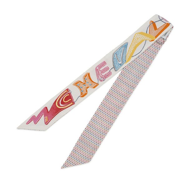 エルメス スカーフ ツイリー シュヴァロスコープ ネオン ポワンティエ 刺繍 シルク HERMES 2023春夏