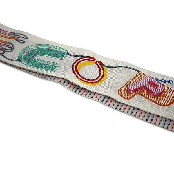 エルメス スカーフ ツイリー シュヴァロスコープ ネオン ポワンティエ 刺繍 シルク HERMES 2023春夏