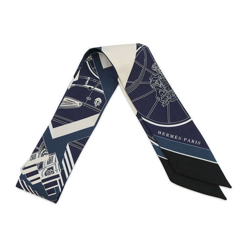 エルメス スカーフ ツイリー スプリングスプリング バーグ Springs Springs Bague HERMES シルク 2022年秋冬