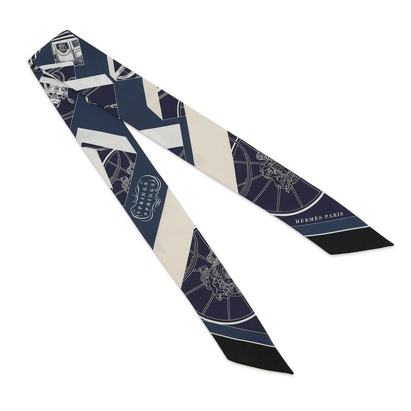 エルメス スカーフ ツイリー スプリングスプリング バーグ Springs Springs Bague HERMES シルク 2022年秋冬