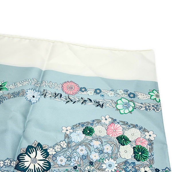 エルメス スカーフ カレ90 ブリッド・ドゥ・ガラ・アン・フルール Brides de Gala en fleurs HERMES シルク