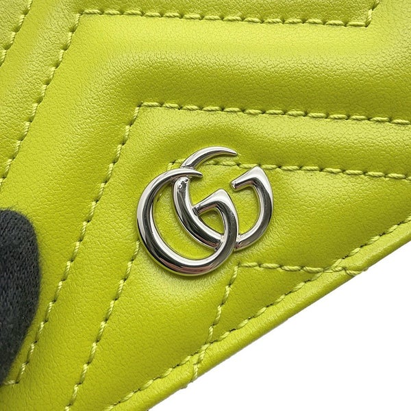 グッチ 二つ折り財布 GGマーモント コンパクトウォレット レザー 466492 GUCCI ダブルG シェブロン