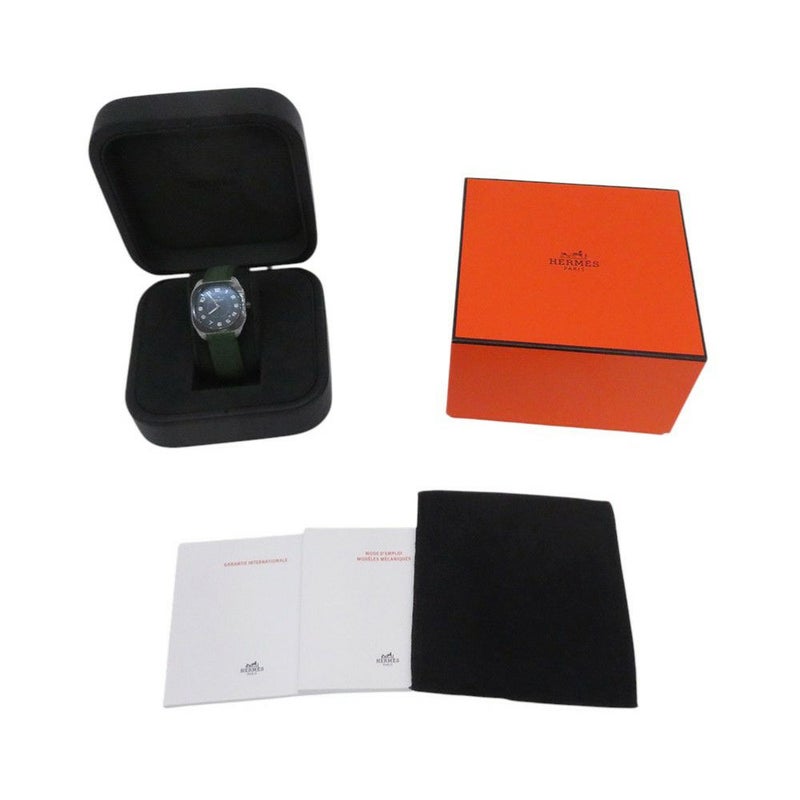 エルメス H08 SP1.746 HERMES 腕時計 ブラック/グリーン文字盤