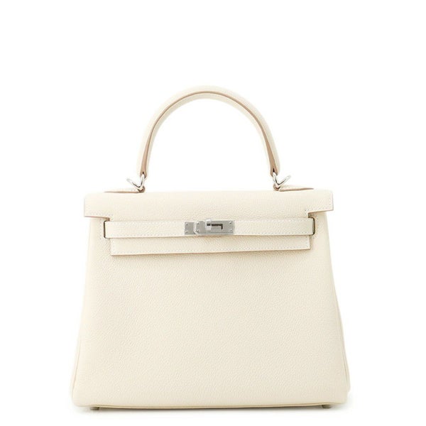 エルメス ハンドバッグ ケリー25 内縫い クレ/シルバー金具 トゴ G刻印 ２wayショルダー