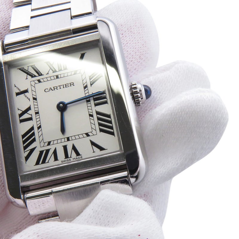カルティエ タンクソロ SM W5200013 Cartier 腕時計 ウォッチ レディース シルバー文字盤 クォーツ