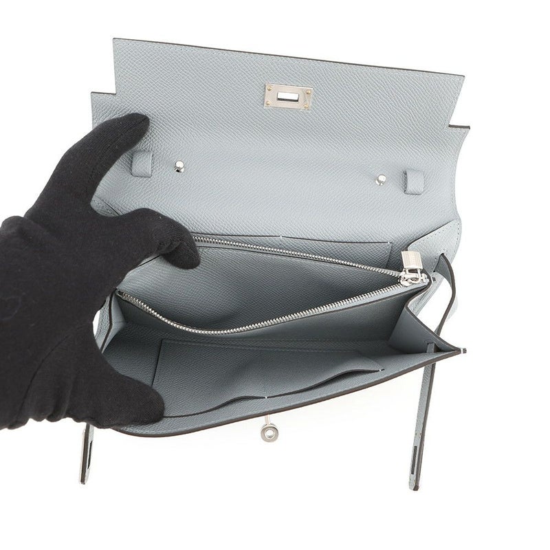 エルメス ケリーウォレット ロング トゥーゴー グリパンタン/シルバー金具 エプソン K刻印 財布