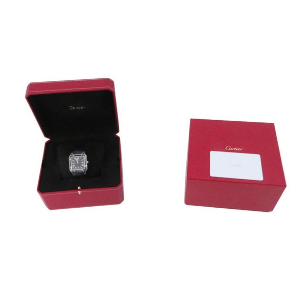 カルティエ サントス デュモン LM WSSA0046 Cartier 腕時計 黒文字盤 手巻き
