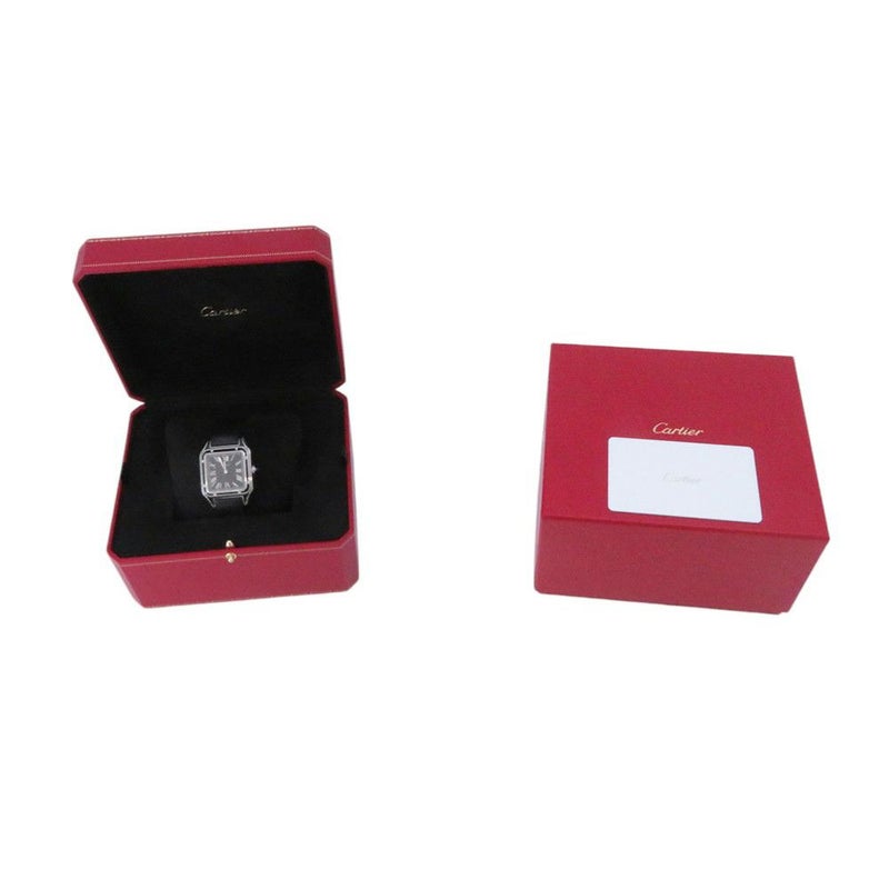 カルティエ サントス デュモン LM WSSA0046 Cartier 腕時計 黒文字盤 手巻き