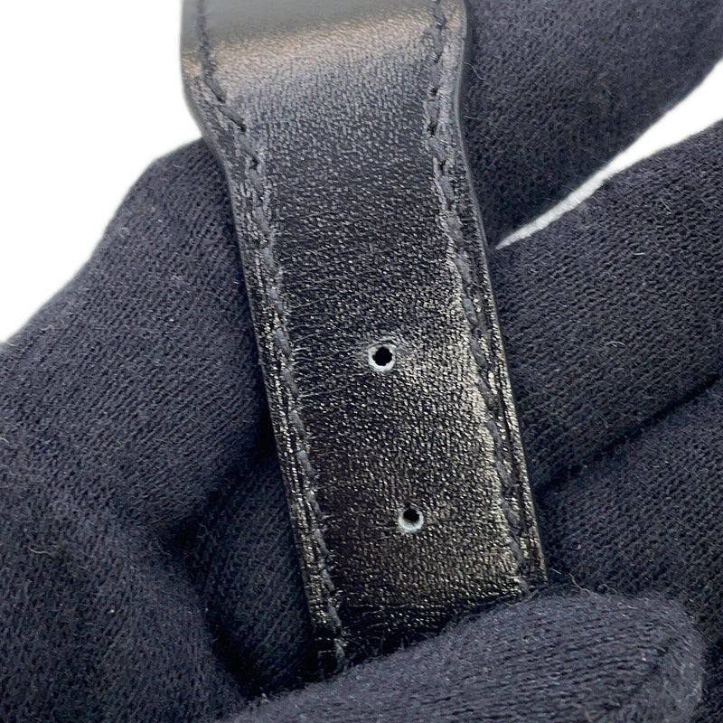 エルメス ブレスレット レニー ブラック/ブラック金具/シルバー金具 ボックスカーフ K刻印 HERMES サイズT4 黒