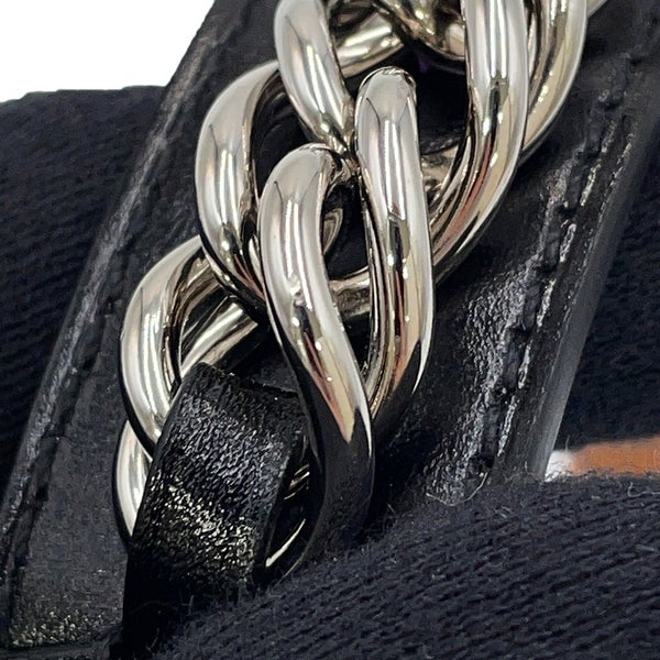 エルメス ブレスレット レニー ブラック/ブラック金具/シルバー金具 ボックスカーフ K刻印 HERMES サイズT4 黒