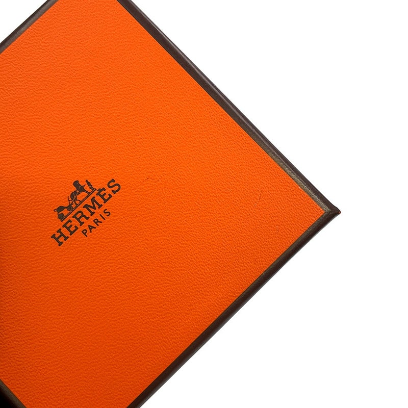 エルメス ブレスレット レニー ブラック/ブラック金具/シルバー金具 ボックスカーフ K刻印 HERMES サイズT4 黒