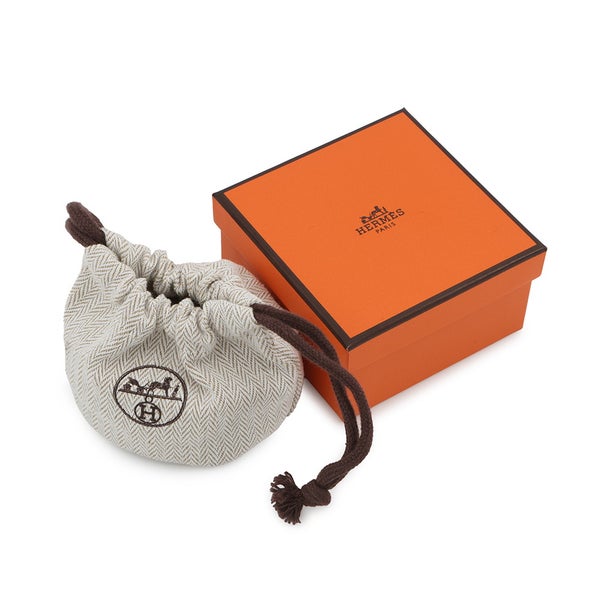 エルメス ブレスレット レニー ブラック/ブラック金具/シルバー金具 ボックスカーフ K刻印 HERMES サイズT4 黒