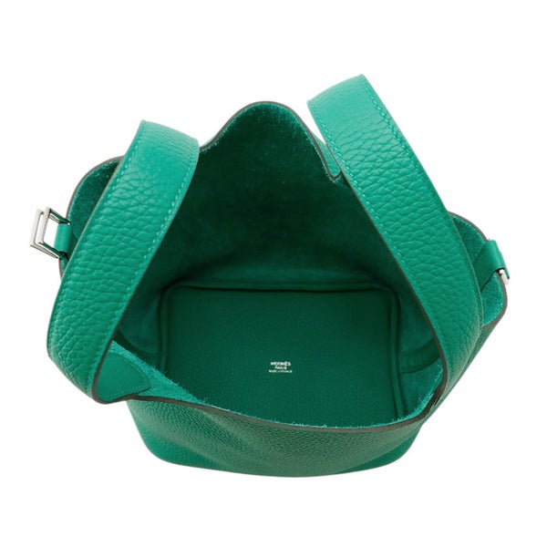 エルメス ハンドバッグ ピコタンロックPM ヴェールヴェルティゴ/シルバー金具 トリヨンクレマンス K刻印