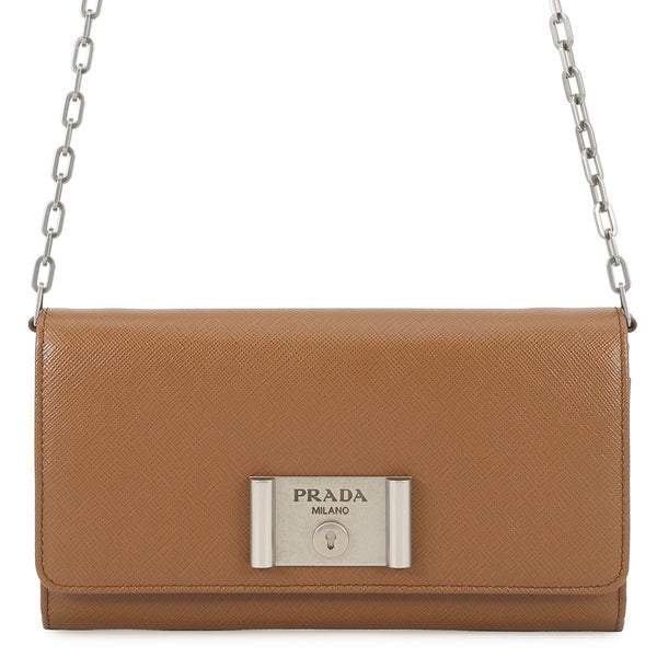プラダ チェーンウォレット サフィアーノ ロゴ 1MT440 PRADA 財布