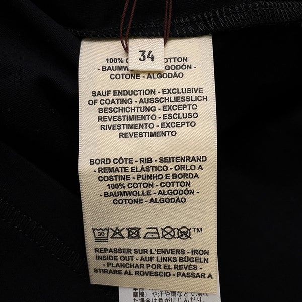 エルメス Tシャツ カルトゥッシュ コットン レディースサイズ34 HERMES マキシTシャツ 半袖 黒