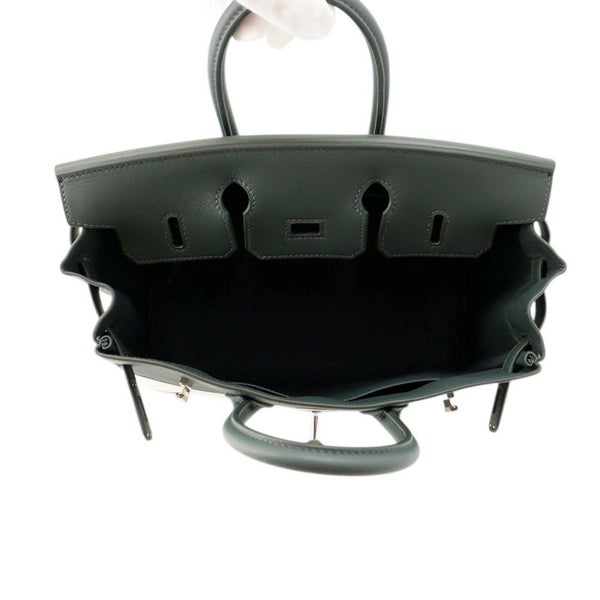 エルメス バーキン25 ヴェールマングローブ/エクリュ/シルバー金具 スイフト/トワルアッシュ K刻印 HERMES Birkin ハンドバッグ