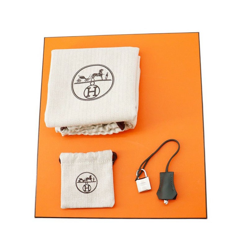 エルメス バーキン25 ヴェールマングローブ/エクリュ/シルバー金具 スイフト/トワルアッシュ K刻印 HERMES Birkin ハンドバッグ