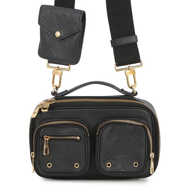 ルイヴィトン ショルダーバッグ モノグラム/カーフレザー ユーティリティ・クロスボディ M80450 ヴィトン ブラック 黒