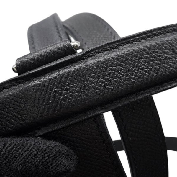 エルメス ハンドバッグ ミュザルディーヌ ブラック/マルチカラー/シルバー金具 エプソン/シルク X刻印 HERMES バッグ 黒