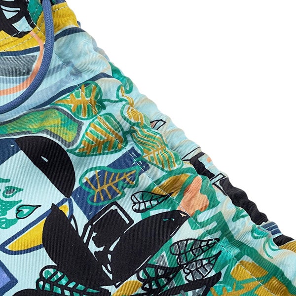 エルメス ハンドバッグ ミュザルディーヌ ブラック/マルチカラー/シルバー金具 エプソン/シルク X刻印 HERMES バッグ 黒