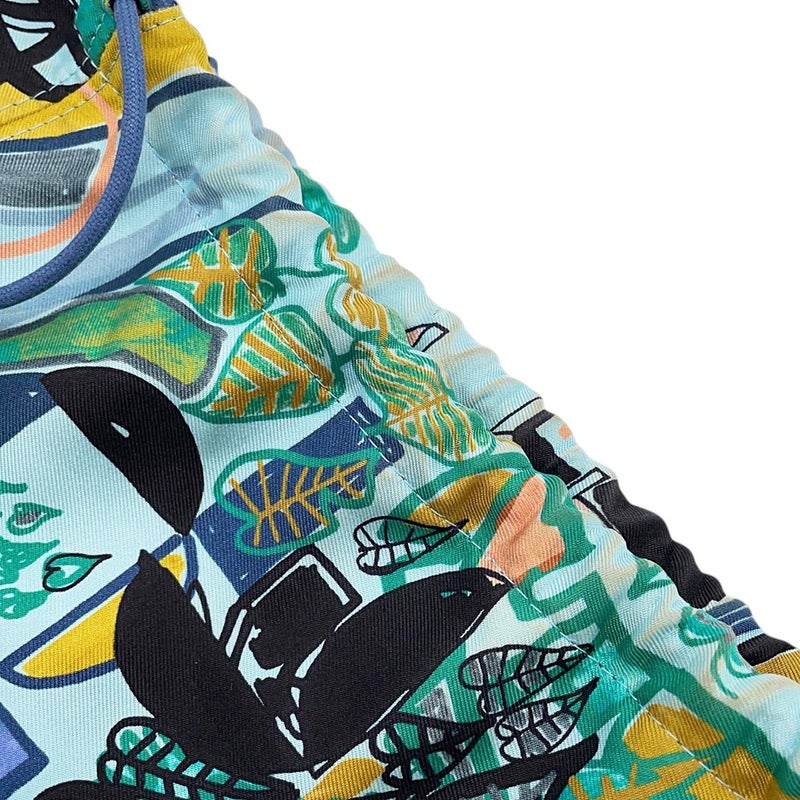 エルメス ハンドバッグ ミュザルディーヌ ブラック/マルチカラー/シルバー金具 エプソン/シルク X刻印 HERMES バッグ 黒