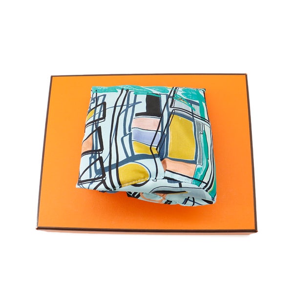 エルメス ハンドバッグ ミュザルディーヌ ブラック/マルチカラー/シルバー金具 エプソン/シルク X刻印 HERMES バッグ 黒