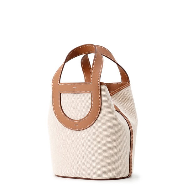 エルメス トートバッグ インザループ 18 ゴールド/エクリュ/シルバー金具 トワルアッシュ/スイフト B刻印