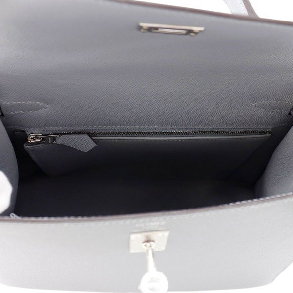 エルメス ハンドバッグ ケリー25 外縫い グリパンタン/シルバー金具 ヴォーマダム G刻印 ２wayショルダー