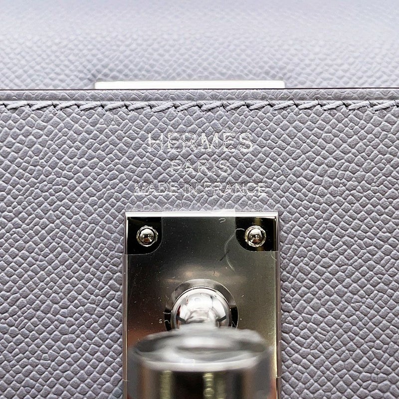 エルメス ハンドバッグ ケリー25 外縫い グリパンタン/シルバー金具 ヴォーマダム G刻印 ２wayショルダー