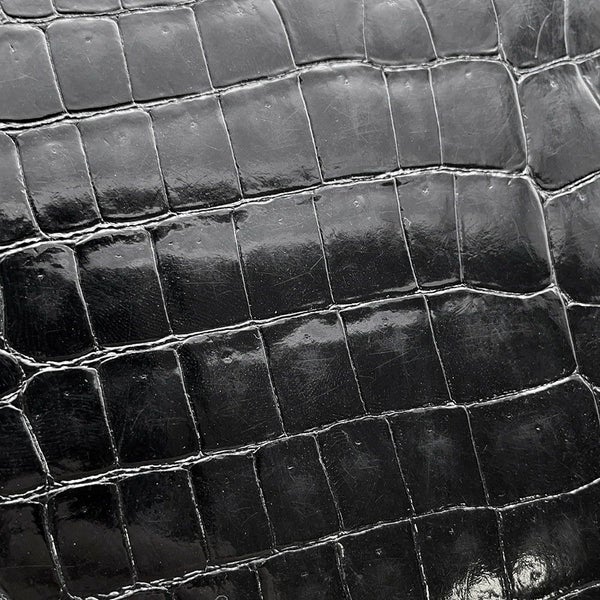 エルメス チェーンショルダーバッグ アルカザール ブラック/ゴールド金具 クロコダイル 黒