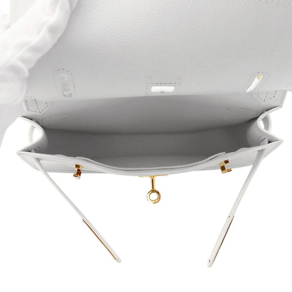 エルメス ジプシエール ミニ ニューホワイト/ゴールド金具 エバーカラー W刻印 白