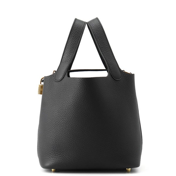 エルメス ハンドバッグ ピコタンロックPM ブラック/ゴールド金具 トリヨンクレマンス K刻印 黒