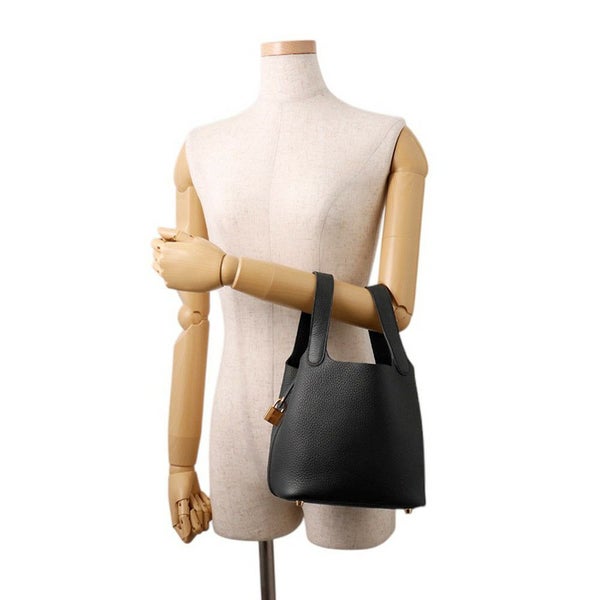 エルメス ハンドバッグ ピコタンロックPM ブラック/ゴールド金具 トリヨンクレマンス K刻印 黒