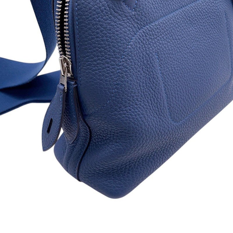 エルメス ショルダーバッグ ボリ－ド メッセンジャー ブルータイ/シルバー金具 トゴ K刻印