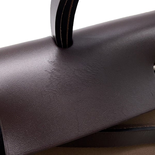 エルメス エールバッグジップPM ルトゥルネ エトゥープ/エベンヌ/シルバー金具 トワルオフィシエ/ヴァッシュハンター W刻印