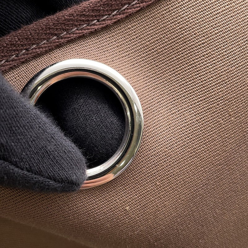 エルメス エールバッグジップPM ルトゥルネ エトゥープ/エベンヌ/シルバー金具 トワルオフィシエ/ヴァッシュハンター W刻印