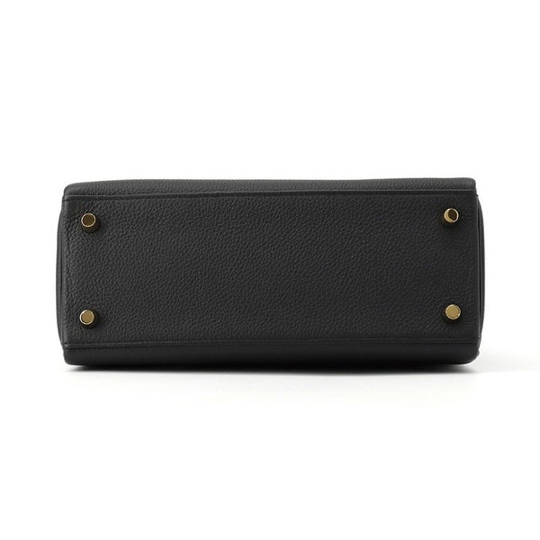 エルメス ハンドバッグ ケリー25 内縫い ブラック/ゴールド金具 トゴ W刻印 ２wayショルダー 黒