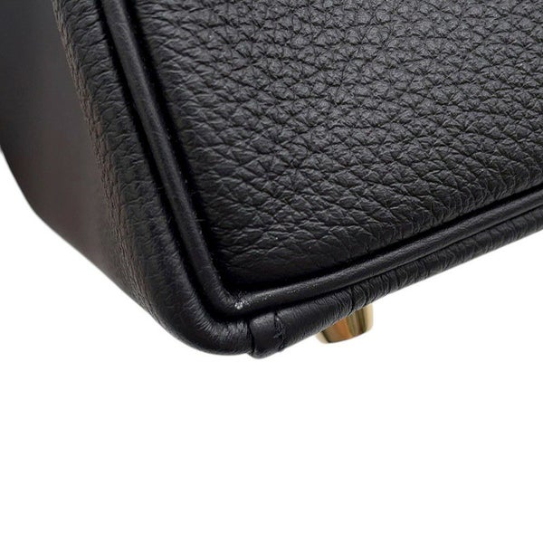 エルメス ハンドバッグ ケリー25 内縫い ブラック/ゴールド金具 トゴ W刻印 ２wayショルダー 黒